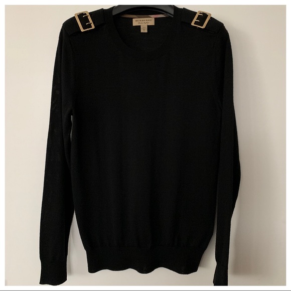 Burberry Buckle Detail Merino Wool Sweater - Picture 2 of 9